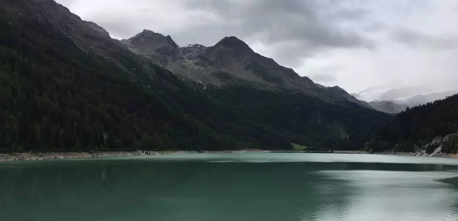 Kletterwand am Zufrittstausee im Martelltal